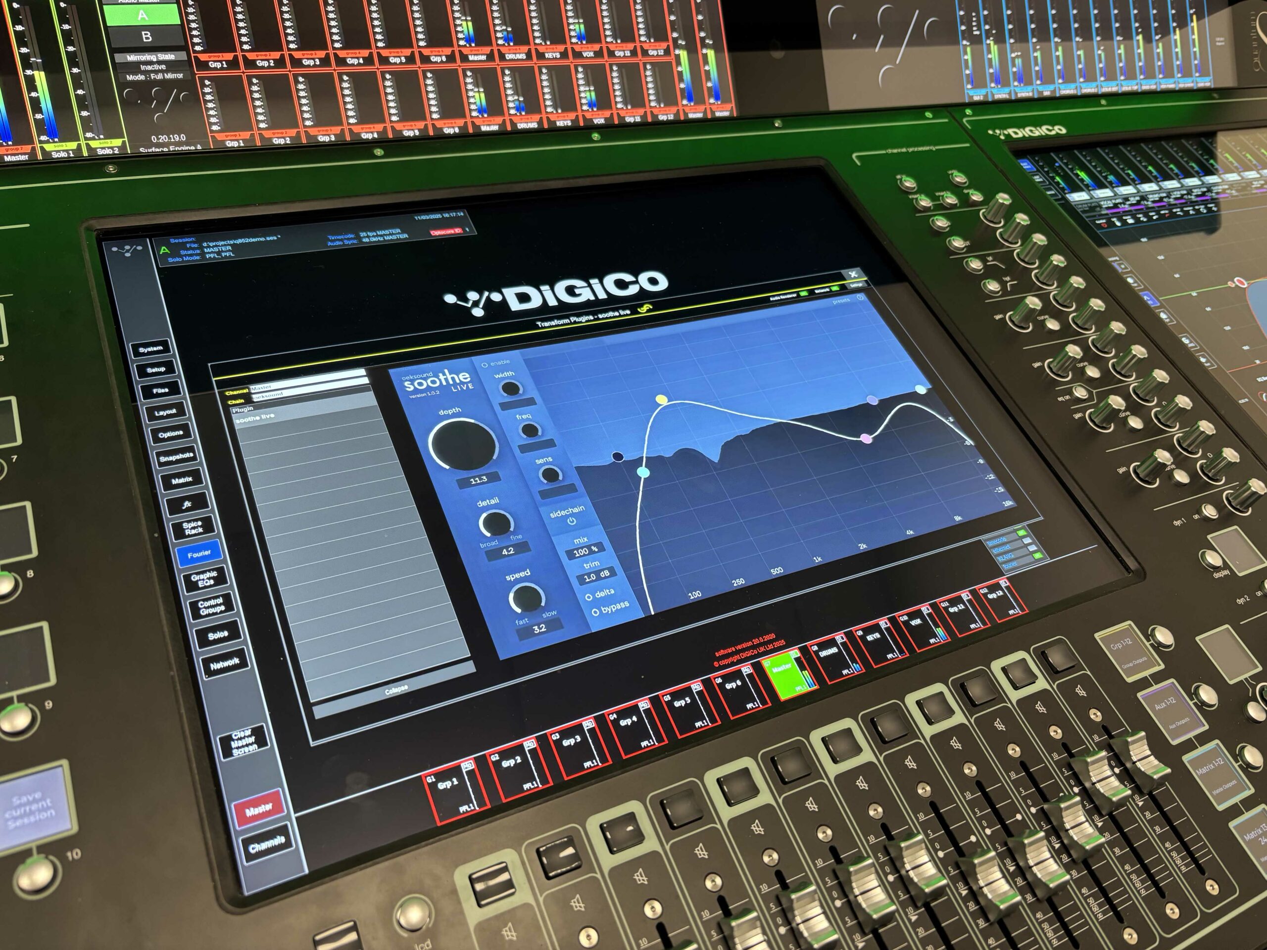 Nuevo software V20 de DiGiCo: Integración, control dinámico y compatibilidad teatral